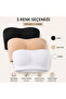 Set of 3 Seamless Padded Strapless Bustier Bra Bandeu