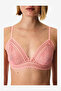 Women Triangle Mesh Rose Wireless Bra - 2