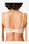Women Lotus Essentials Cream/Pink Strapless Wired Bra - 4