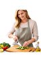Bamboo Cutting Board, Wood Kitchen Chopping Board for Chopping Meat, Vegetables, Fruits, Cheese, Meal Prep and Serving, 37x24x2cm - 3