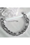 Silver Color Shavin Eyelet Unisex Men's Steel Bracelet - 2