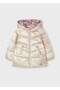 Girl's Floral Printed Double-Sided Inflatable Coat 2-10 Years Old White - 3