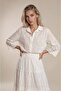 Vintage Cotton Shirt and Layered Maxi Skirt Set