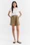 Women's Straw Belt Detailed Shorts