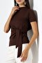 Women's Oysho Side Tie Detailed Short Sleeve Blouse - 7
