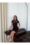 Women's Halter Neck Round Neck Mini Dress - 5
