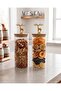 Glass Jar with Deer Lid and Airtight Natural Bamboo Lid - Double Multi-Purpose Jar Set - 1300 ml