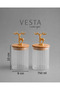 Glass Jar with Deer Lid and Airtight Natural Bamboo Lid - Set of Two Multi-Purpose Jars - 750 ml - 5