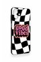 Samsung A07 Compatible Black Good Vibes Patterned Silicone Case - 3