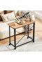 Portable Desk Bedside Table with Wheels,Behind Sofa Table Rolling Laptop Stand, Foldable Standing Desk with Storage Shelf, Adjustable Side Table for Bed, Home Office - 6