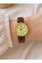 Women's Wristwatch Gold Color Leather Strap Casual and Stylish Combination Gift Boxed 2 Years Machine Warranty - 3