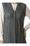 Seasonal Women's Knitwear Vest with Buttons and Pockets / Smoked