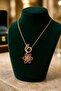 Luxurious Zircon Stone Figured Showy Flower Necklace - 2
