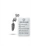 Unisex Silver Color Steel Stud Earrings with Skull and Feather Figures - 3