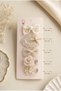 Elegance Series 5-Piece Holiday Special 5-Piece Baby Girl Child Ecru Cream Lace Rose Bow Lined Buckle Set - 5