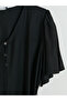 Lcw Grace Black V-Neck Belted Waist Dress - 7