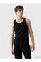 Black U-Neck Combed Cotton Men's Undershirt 3-Pack - 2
