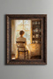 Woman Sitting in Front of the Window - Vintage Patterned Painting - Thick Model