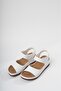 2004 White Color Velcro Heeled Sandals - 5