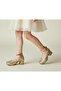 Silvery Girls' High-Heeled Shoes.