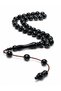 Kuka Engraved Mineral Sphere Cut |   Handcrafted Black Collectible Special Design Premium Prayer Beads