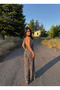 Leopard Amber Halter Neck Jumpsuit - 5