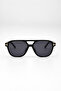 Rectangular Frame Uv Protected Black Men's Sunglasses - 6