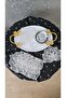 Set of 6 Coffee Side Stylish Presentation Napkins with Tulle Guipure - 2
