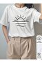 Sunrise Printed Oversize Crew Neck Summer T-Shirt