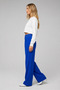 Cobalt Blue Color Suit up Trousers with Elastic Waist - 2