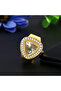 Luxury Pink Gold Triangle Finger Ring Watch |   Crystal-Embellished Diamond Ring Watch with Moon Phase Display for Women - 4