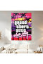 Grand Theft Auto: Vice City Wall Covering Wall Tapestry First Quality Satin Fabric Poster - 2
