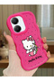 Poco X7 Pro Compatible Case Camera Protector Red Silicone Couple Phone Case Kitty Pattern