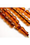 German Musk Rosary 33 Beads 15.5x12.5mm Amber Brown Barrel Prayer Beads 76g Gold Cord Tassel - 2