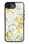 iPhone 16E Glossy Phone Case with Azure Lemon Garden Design