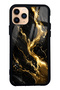 iPhone 11 Pro Obsidian Gold Flow Design Glossy Phone Case