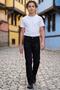 Boy's Lycra Jeans with Mustache Detail Pnt6016 - 2