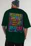Rome Italy Green Oversize Country City Back Printed Unisex T-Shirt 100% Cotton Premium - 6