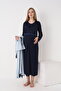 Women's Plus Size Cotton Viscose Flannel Dressing Gown Maternity Nightgown Set Xl-4Xl Set of Two - 5