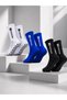 3 Pairs Unisex Special Series White Black Blue Anti Slip Non Slip Silicone Towel Sole Seamless Match Pro Athlete Socks - 3