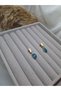 Modern Design Gold Color Blue Earrings - 2