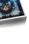 Surreal Kitty in Space Kids Wall Art | Portrait Framed Canvas Print | Luxury Modern Decor for Kids Room - 4