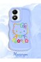 Vivo Y02S Compatible Case Camera Protector Blue Silicone Couple Phone Case Kitty Pattern - 2