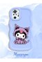Redmi Note 10 Pro Compatible Case Camera Protector Blue Silicone Couple Phone Case Kuromi Pattern - 2