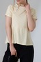 Women's Sandy Crew Neck Short Sleeve Peplum Blouse - 6