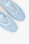 Women's Luma Baby Blue Mesh Bowknot Ballerinas - 4