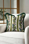 Exotic Tropical Bird Motif Fringed Pillowcase - Botanical Bohemian Cream Gray Tassel Throw Pillow Cover - 4