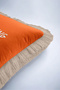 Written Motivational Fringed Pillowcase - Minimal Slogan Bohemian Orange Cream Tassel Throw Pillow Cover - 8