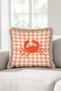 Sea Crab Coral Fringed Pillowcase - Coastal Breeze Orange Mink Tassel Throw Pillow Cover - 6