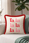 Stylish Lettering Pop Art Fringed Pillowcase - Typographic Romantic Pink Burgundy Tassel Throw Pillow Cover - 6